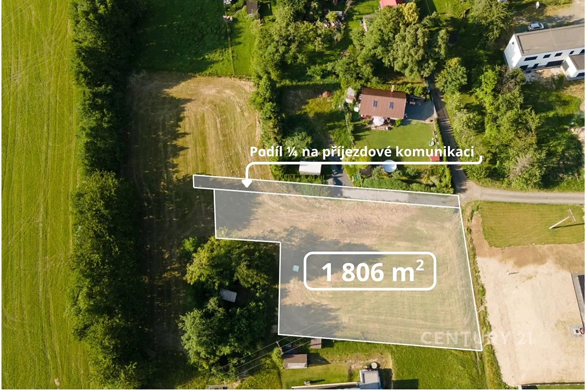 Prodej stavebního pozemku 1806 m²